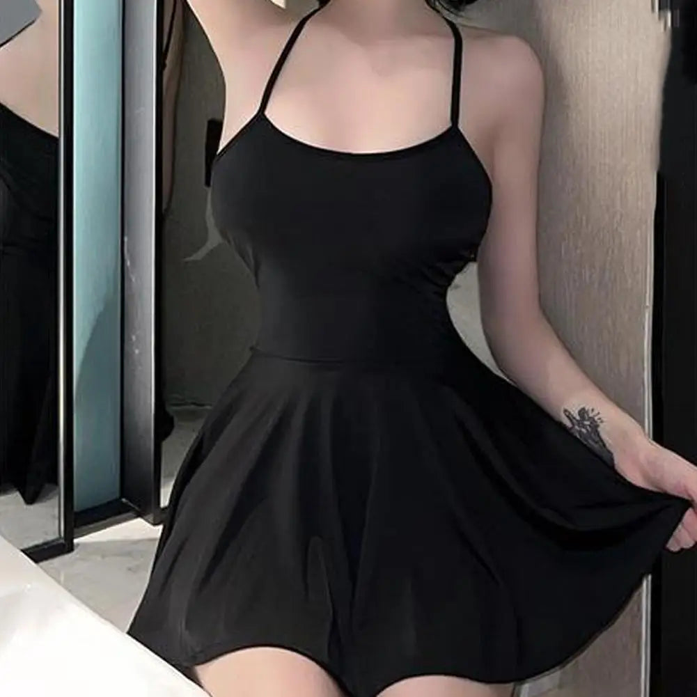 Mini Ruffled Backless Dress