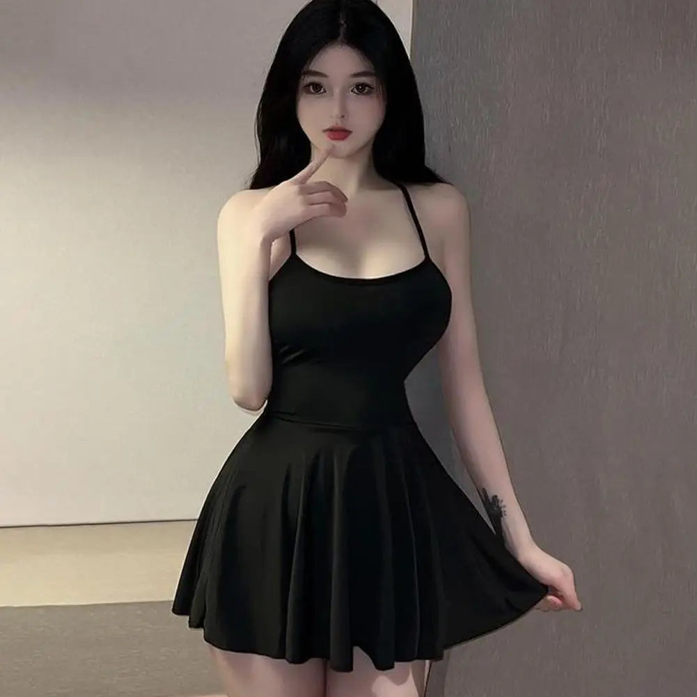 Mini Ruffled Backless Dress