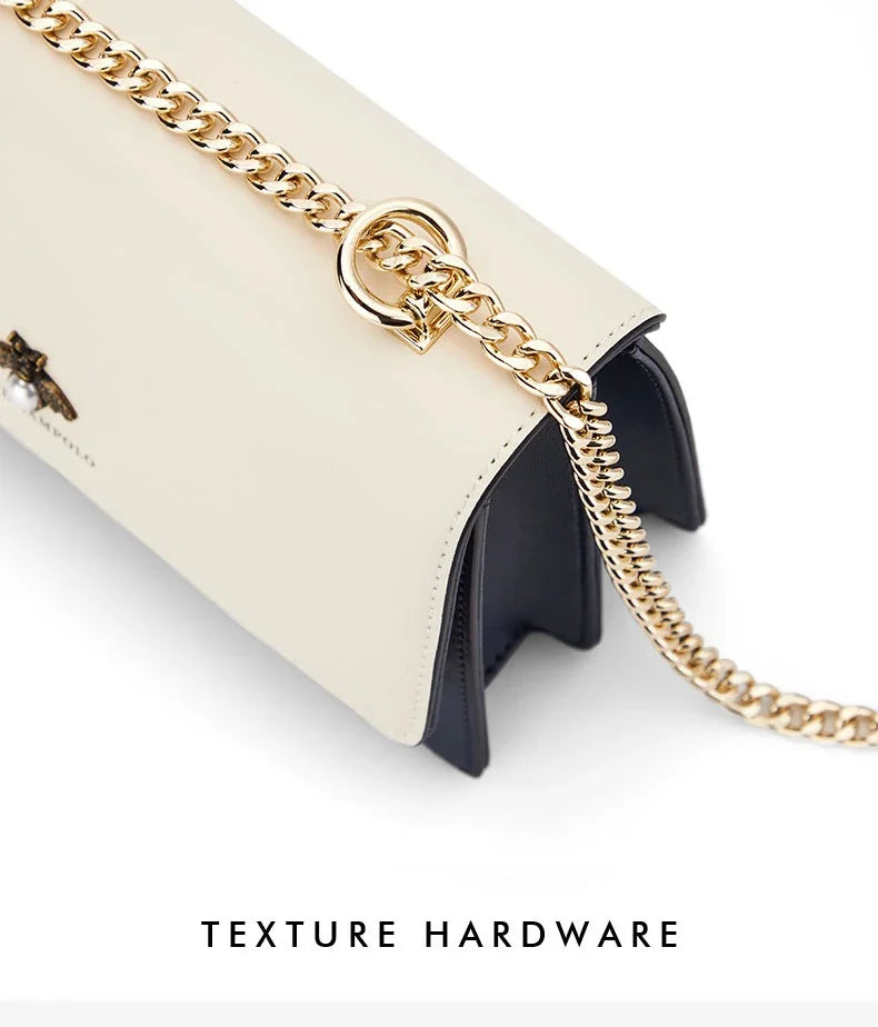 Chain Shoulder Women's  Crossbody Leather Bag (WILLIAMPOLO)
