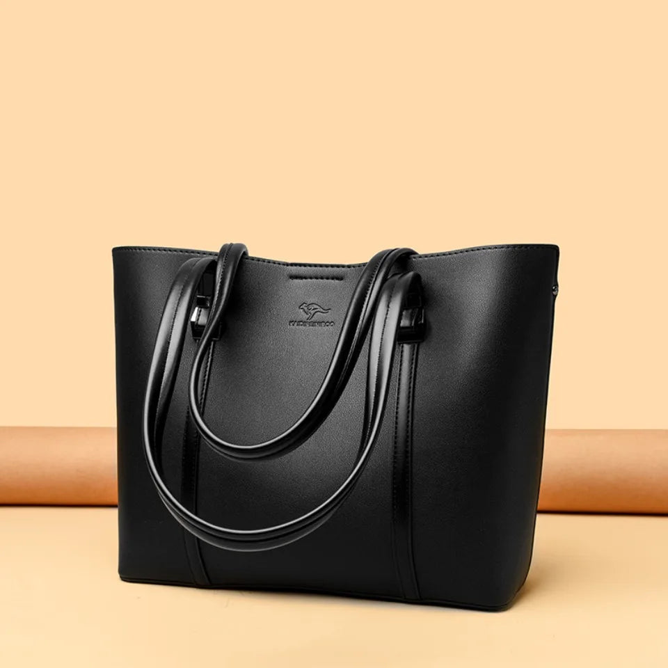 Shopping Bags for Daily Commuting Luxury Shoulder Bags High-End Pu Leather Handbags Caual Tote Hand Bags For Mother Sac New