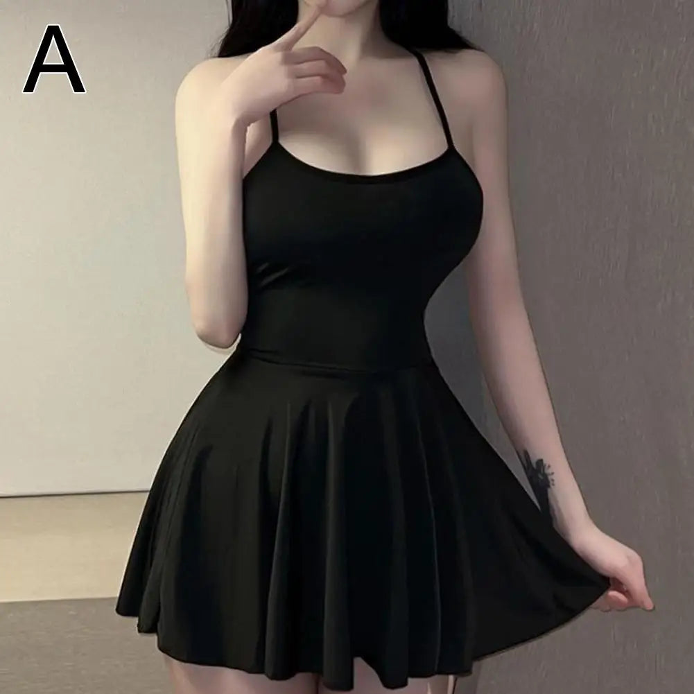 Mini Ruffled Backless Dress