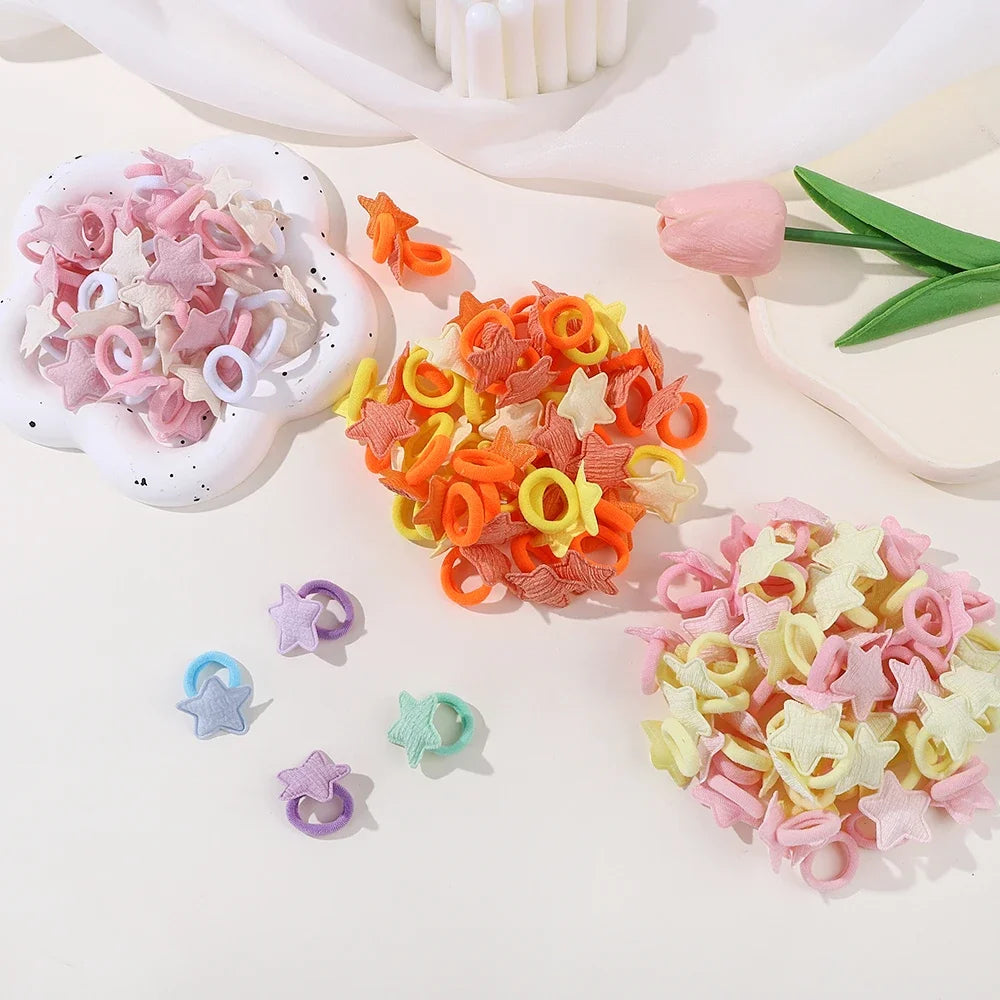 20pcs/set Love Star Children Hair Rubber Band