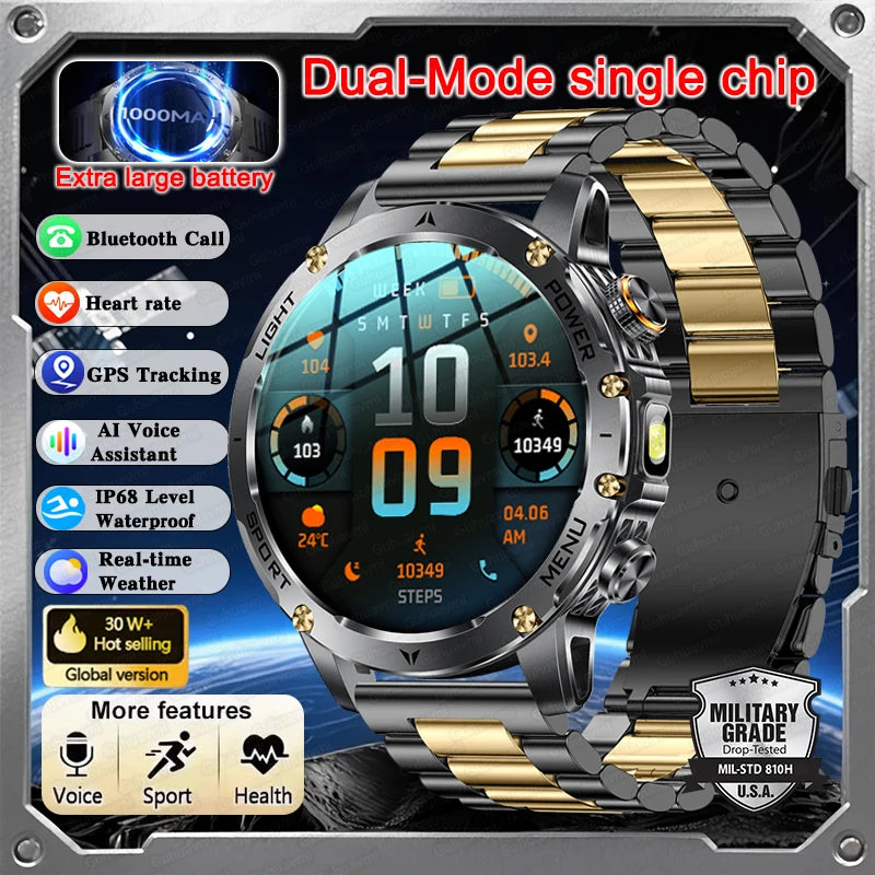 T-Rex 3 Military Grade Smart Watch IP68 Waterproof GPS/ Bluetooth