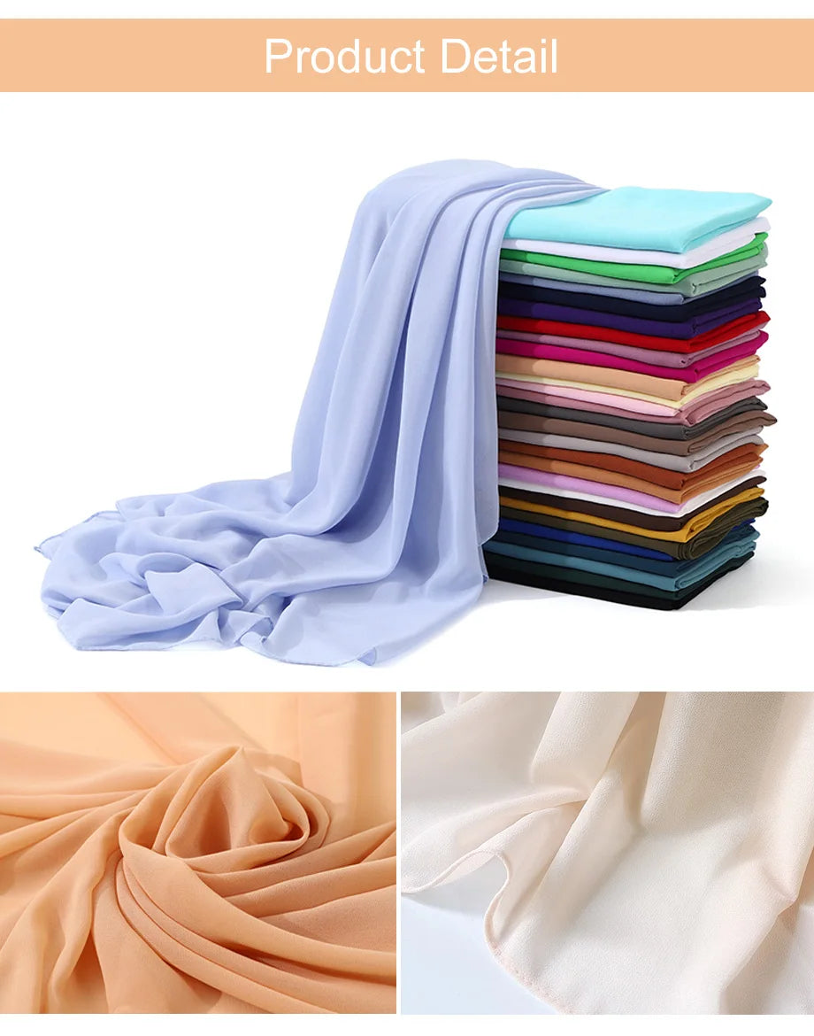 Chiffon Hijab Scarf Long Head Wrap