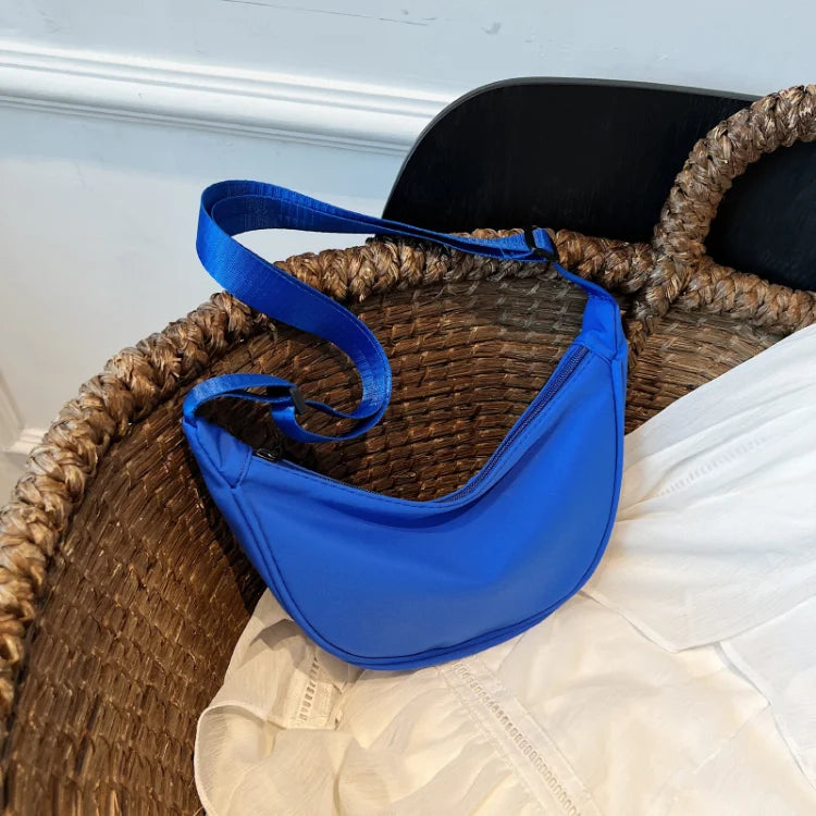 Simple Design Women's Messenger Bag Fashion Ladies Nylon Hobos Small Shoulder Bags Vintage Female Girls Purse Cloth Handbags
