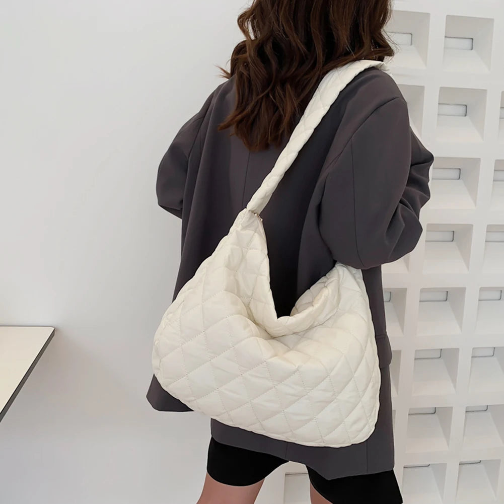 Fashion Women Winter Handbag Shoulder Bag Large Capacity Space Pad Cotton Crossbody Bag Tote Bags Ladies Quilted Shopper Bag