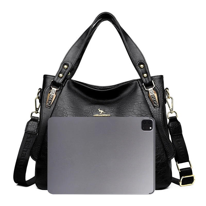 Genuine Soft Leather Shoulder Crossbody Tote Messenger Bag Large Capacity