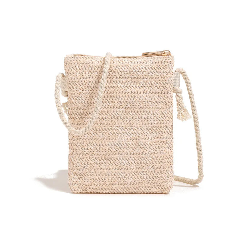New Single Shoulder Crossbody Bag Mobile Phone Bag Beach Handbag Large Capacity Women Summer Crossbody Shoulder Bag