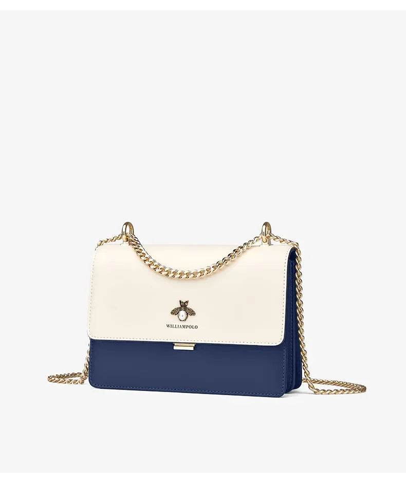 Chain Shoulder Women's  Crossbody Leather Bag (WILLIAMPOLO)