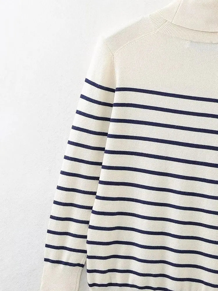 Women Long Sleeve Basic Turtleneck Knit Sweater Casual Pullover Knitwear
