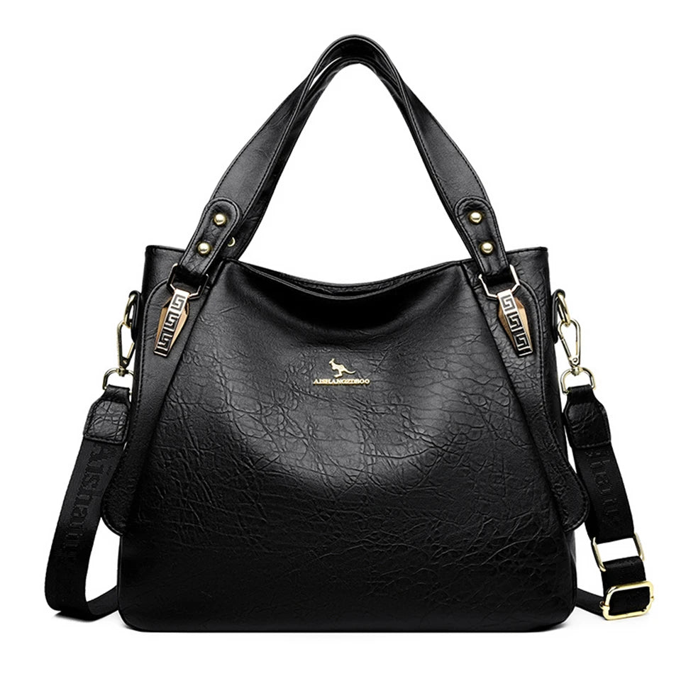 Genuine Soft Leather Shoulder Crossbody Tote Messenger Bag Large Capacity