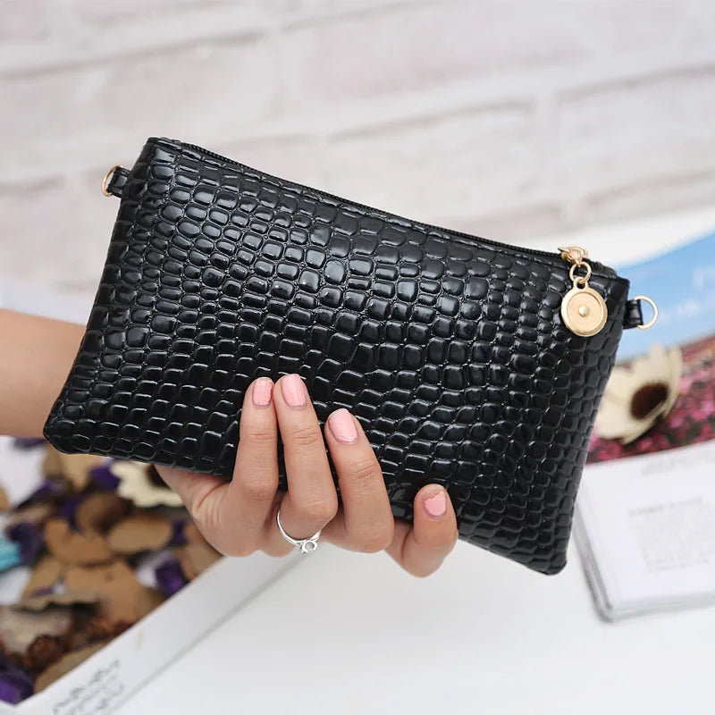 Mini Pu Fashion Women Shoulder Bag Messenger Bag Designer Luxury Crocodile Pattern Phone Bag Coin Purse Girls Handbag Tote Bag