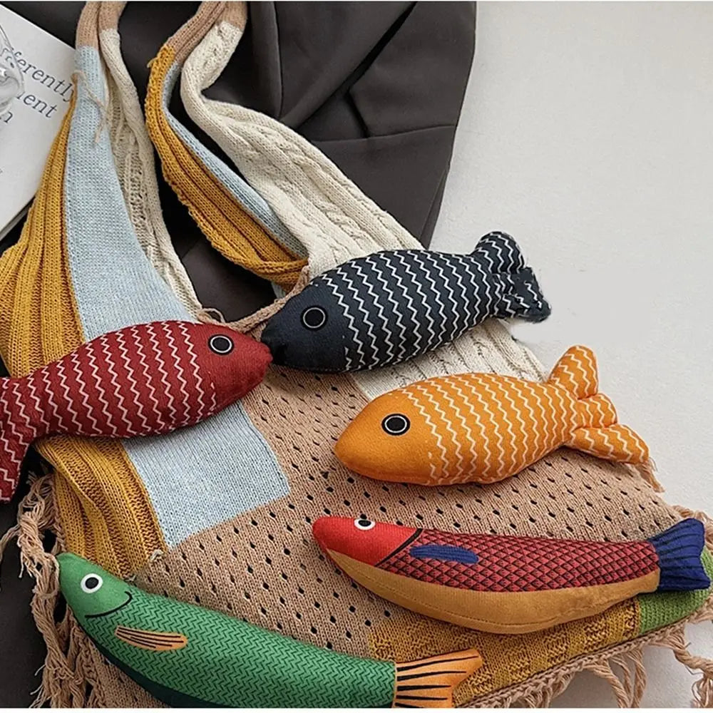Fish Hollow Out Weave Fashion Handbag