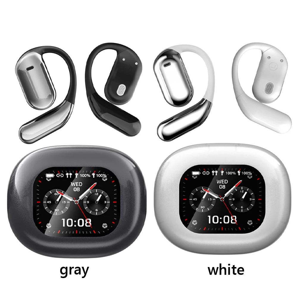 AI Translator Earbuds Touch Screen Open Ear Bluetooth 5.4 Voice Real-Time Language Translator