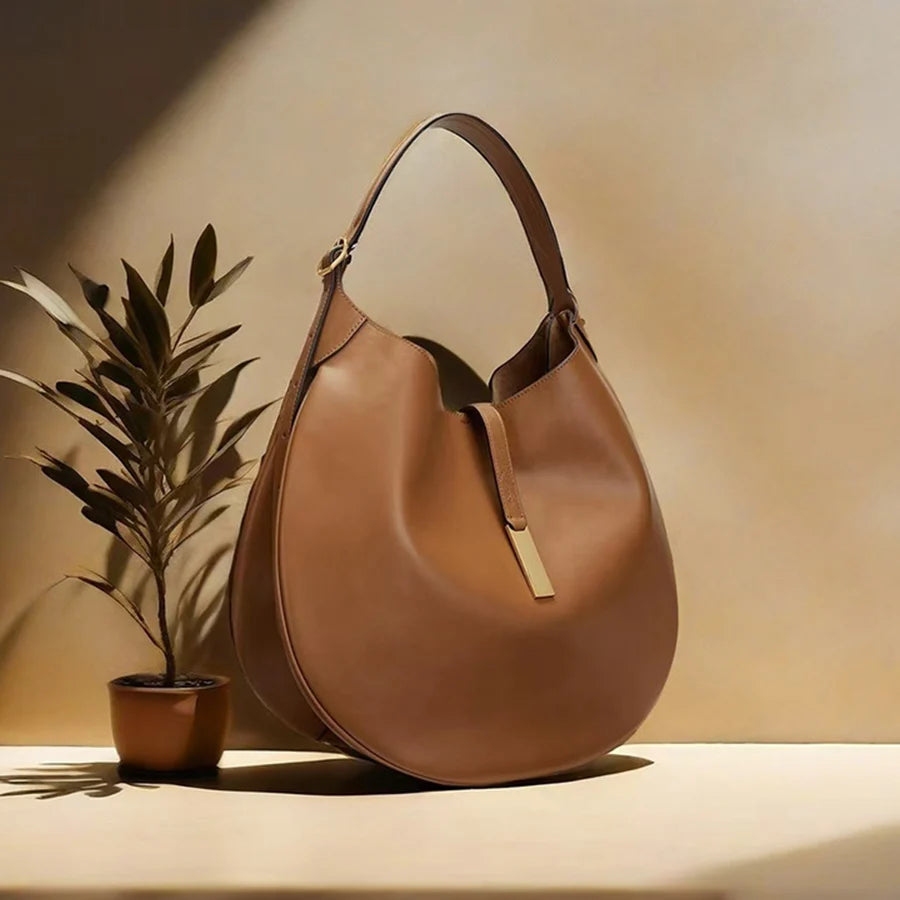 Women's Underarm bag Suede Splicing Pu Crescent Leather Bag