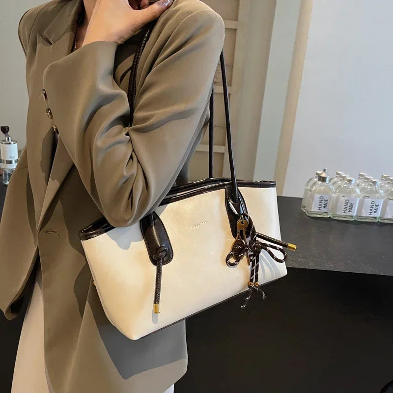 PU Leather Shoulder Bags For Women 2025 Spring Y2K Trend Female Crossbody Bag Lady Handbags And Purses Retro Tote Bag