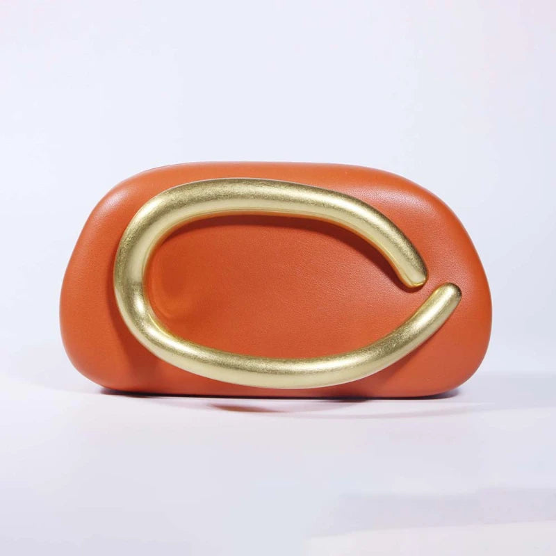 Box Bag Metal Details Crossbody Pu Leather Clutch Shoulder Luxury Brand Handbags Women's Handbag Ladies Female Evening Purse Red