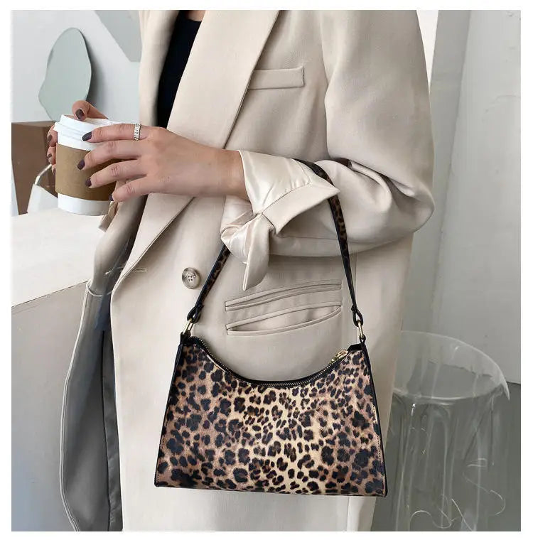 Fashion Zebra Print Women Luxury Handbag PU Simple Underarm Shoulder Bags Female Daily Design Totes Purse Pouch сумка багет