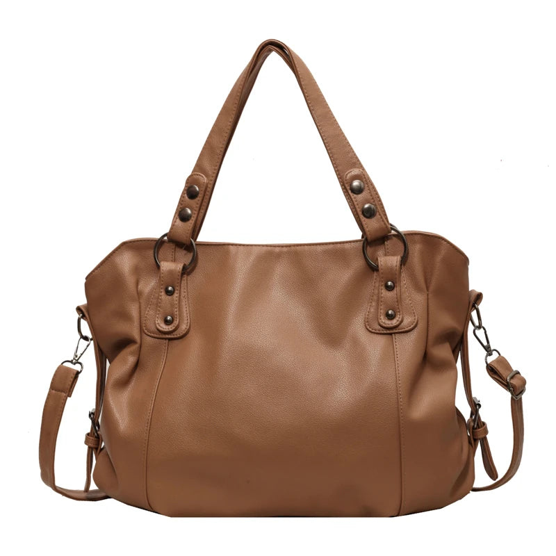 Female Hobo Handbag Large Capacity Shoulder Bags Big Stylsih Casual Tote Bag Ladies A4 Soft Leather Crossbody Bags Business Sac