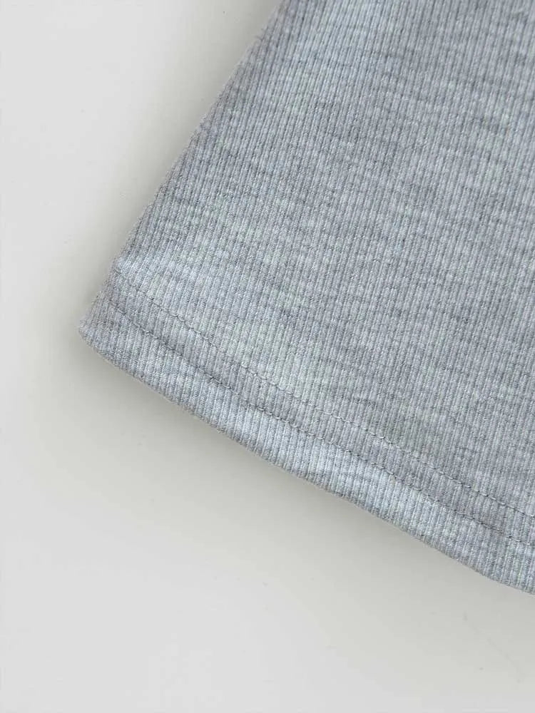 Square Neck High Crop Top