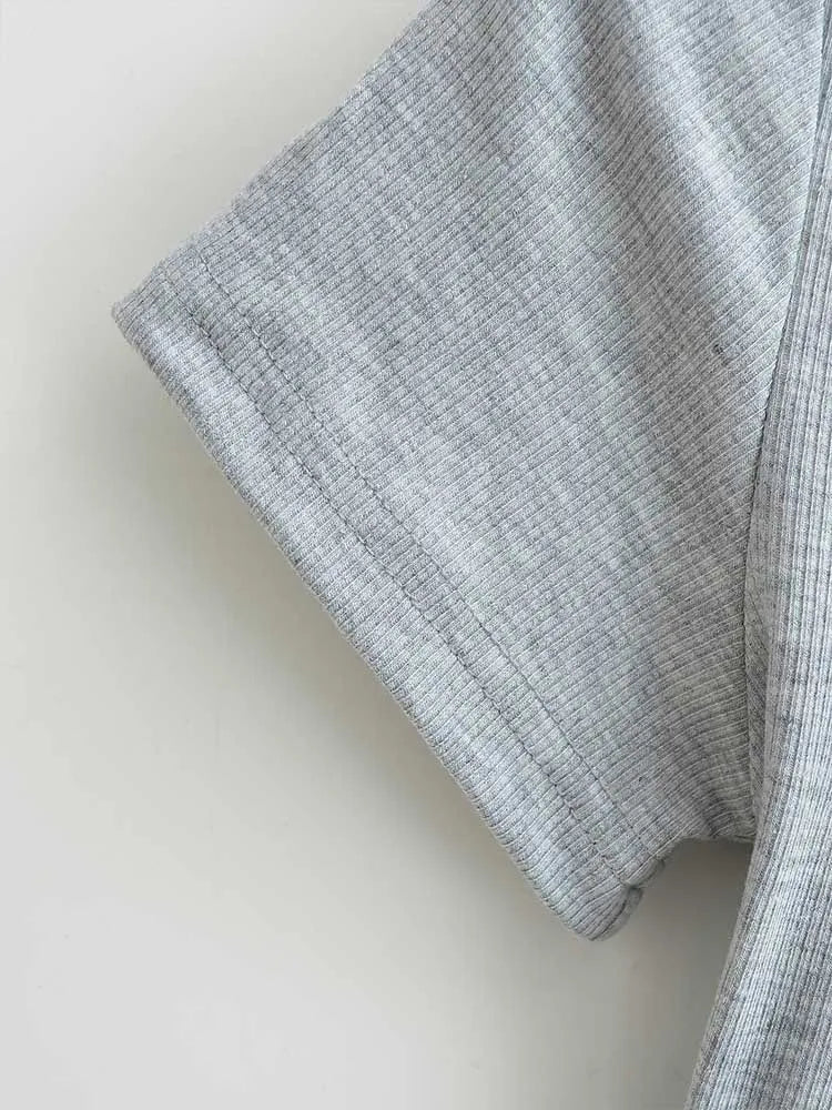 Square Neck High Crop Top