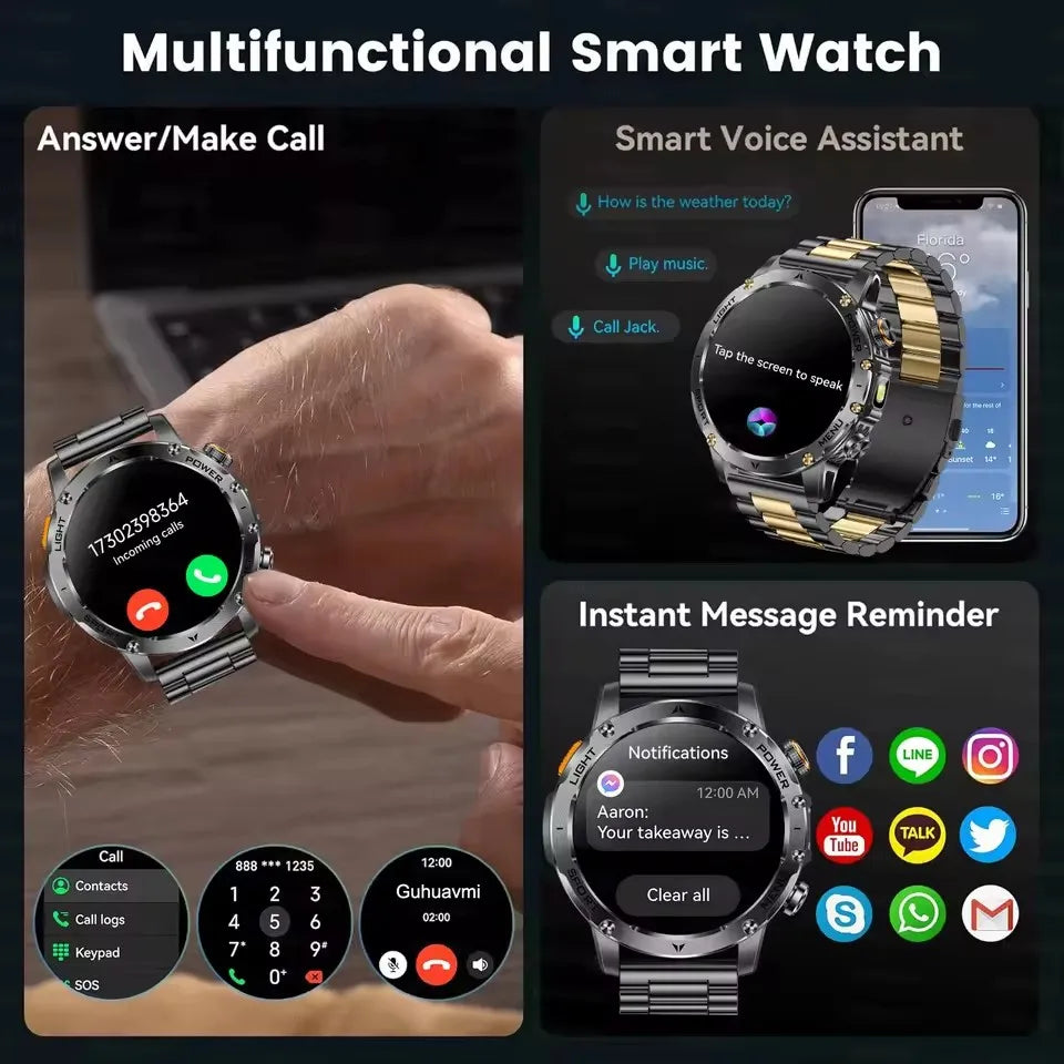T-Rex 3 Military Grade Smart Watch IP68 Waterproof GPS/ Bluetooth