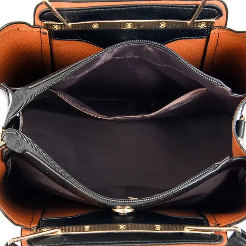 3 Layers Large Capacity Women Tote Bag Soft Leather Luxury Handbags Women Bags Designer Solid Color Crossbody Bag Hand Bags 2025