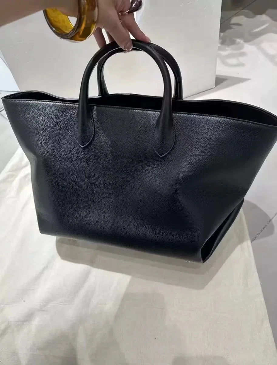 Large Capacity Big Bags For Women Luxury Designer Handbag And Purses 2026 New In Vintage Split Leather Simple Commuting Tote