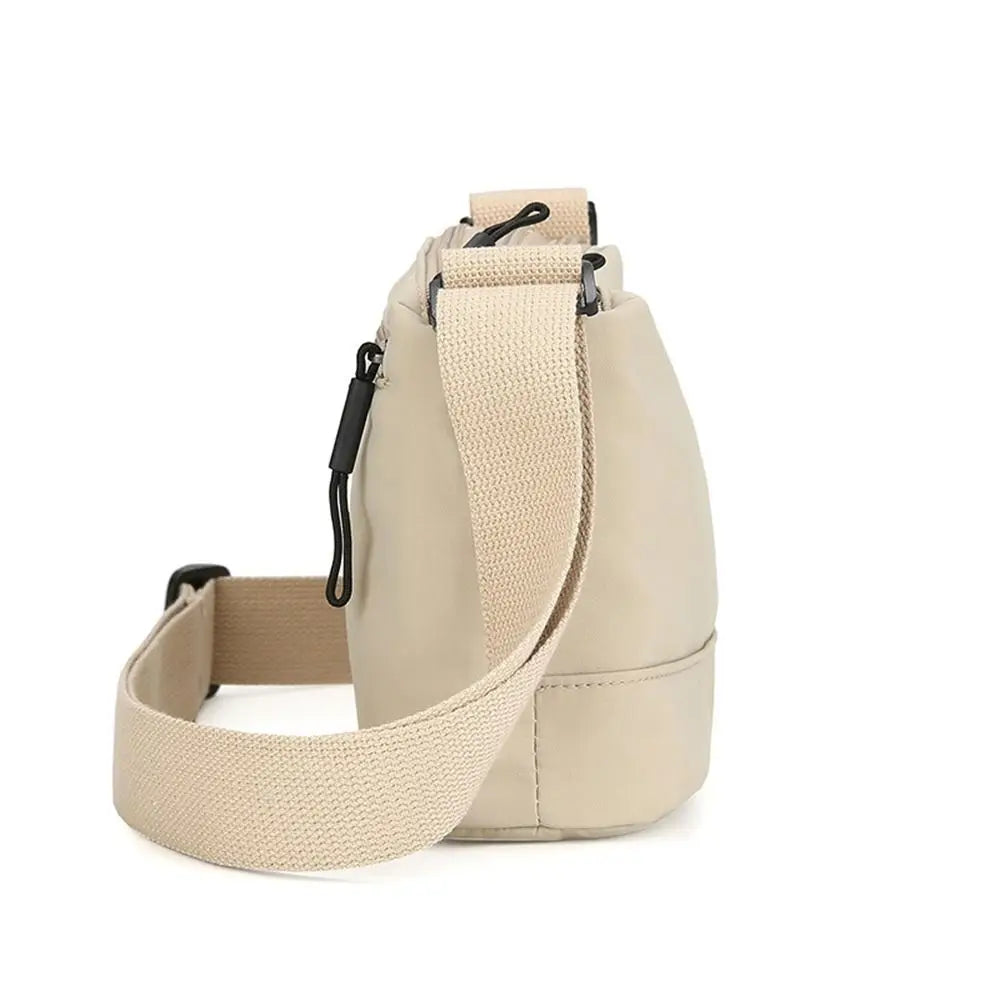 New Soft Nylon Cloth Women Shoulder Bag Multiple Pockets Casual Style Crossbody Bags Solid Color Tote Bag Girls
