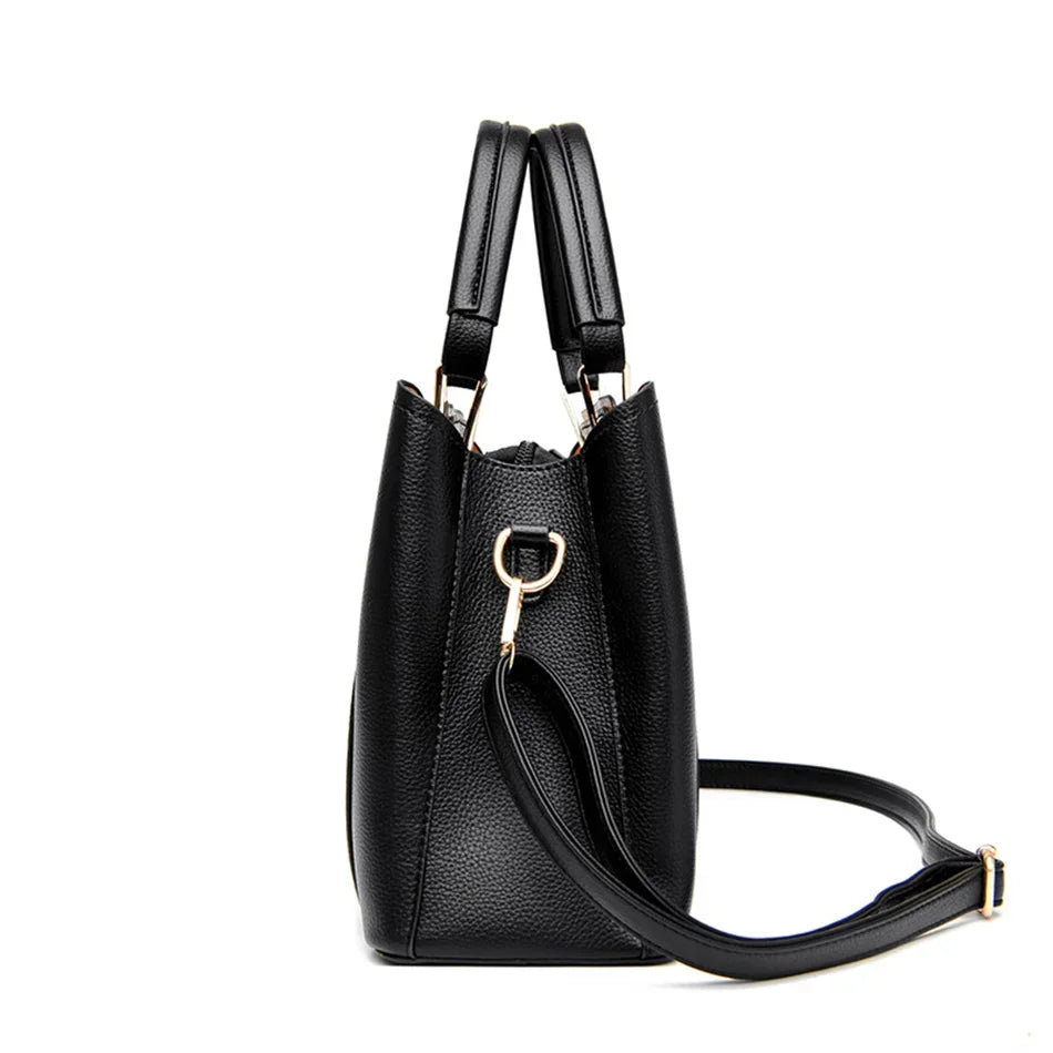 3 Layers Large Capacity Women Tote Bag Soft Leather Luxury Handbags Women Bags Designer Solid Color Crossbody Bag Hand Bags 2025