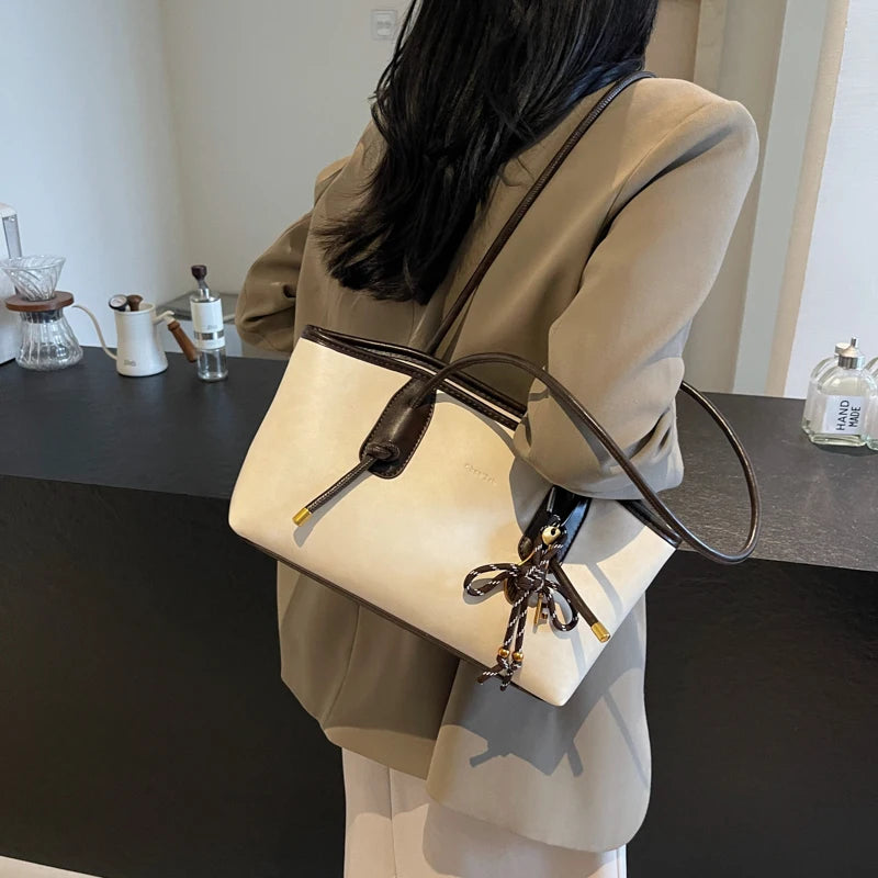 PU Leather Shoulder Bags For Women 2025 Spring Y2K Trend Female Crossbody Bag Lady Handbags And Purses Retro Tote Bag