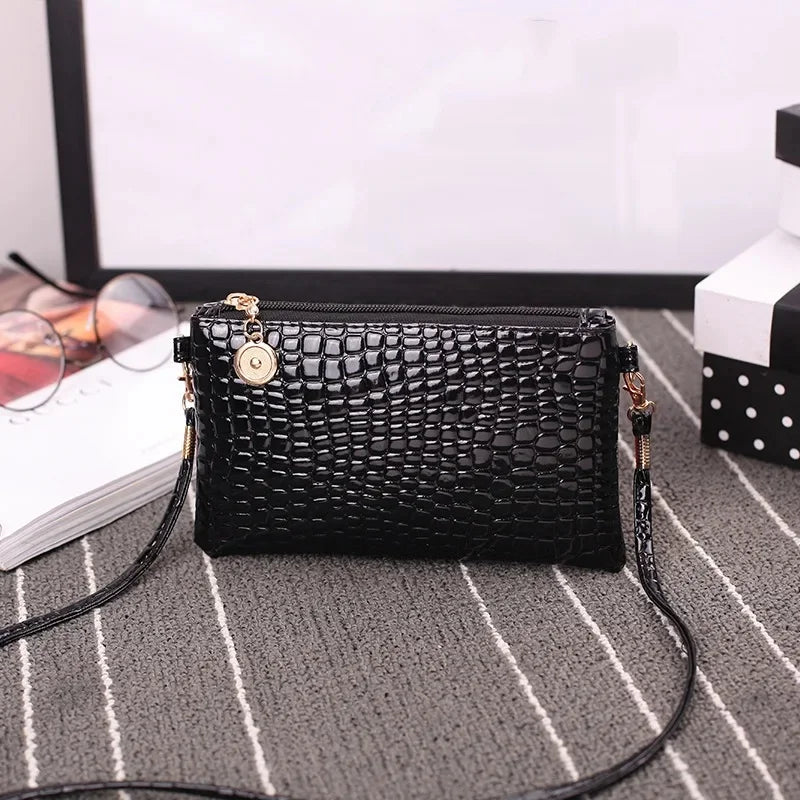 Mini Pu Fashion Women Shoulder Bag Messenger Bag Designer Luxury Crocodile Pattern Phone Bag Coin Purse Girls Handbag Tote Bag
