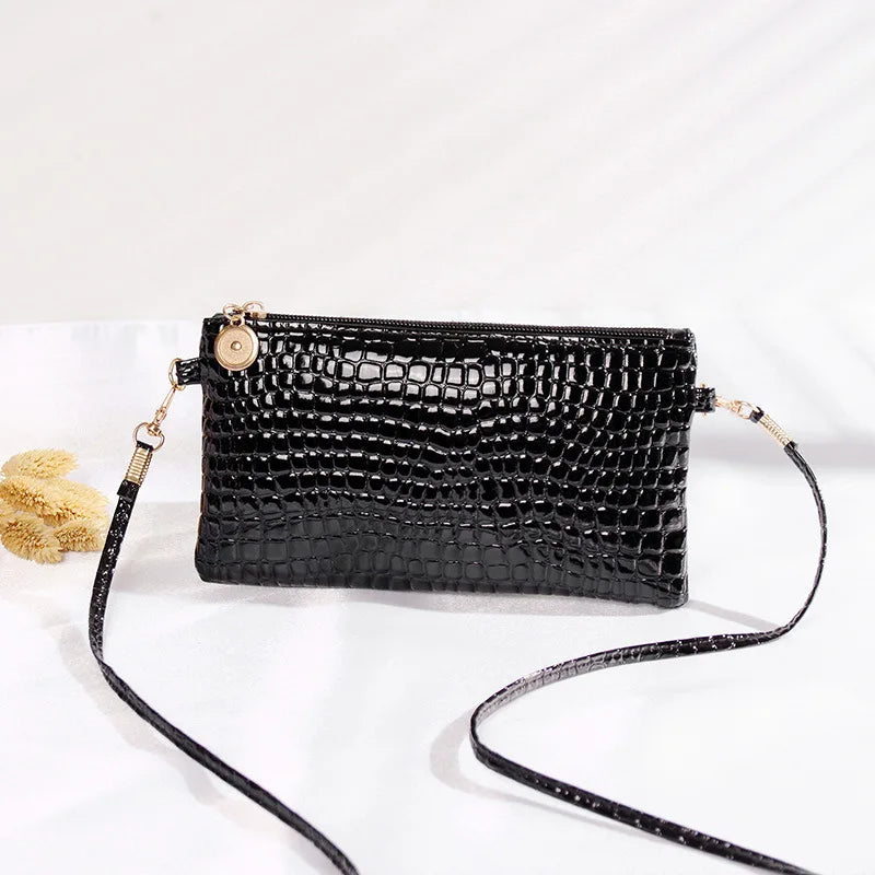 Mini Pu Fashion Women Shoulder Bag Messenger Bag Designer Luxury Crocodile Pattern Phone Bag Coin Purse Girls Handbag Tote Bag