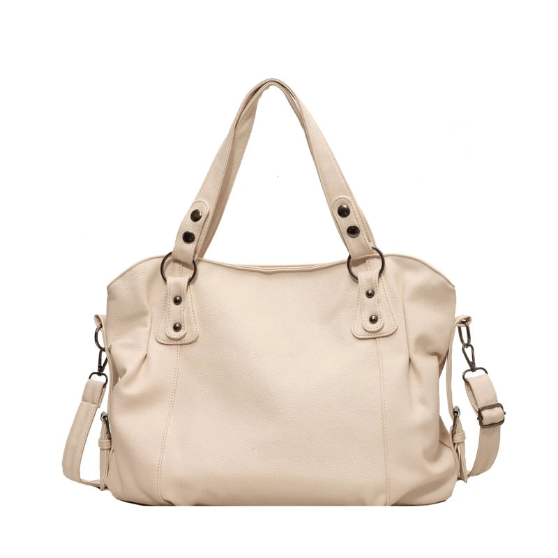 Female Hobo Handbag Large Capacity Shoulder Bags Big Stylsih Casual Tote Bag Ladies A4 Soft Leather Crossbody Bags Business Sac
