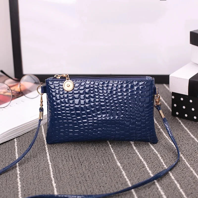 Mini Pu Fashion Women Shoulder Bag Messenger Bag Designer Luxury Crocodile Pattern Phone Bag Coin Purse Girls Handbag Tote Bag