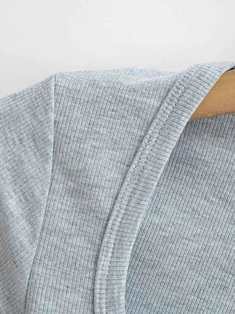 Square Neck High Crop Top