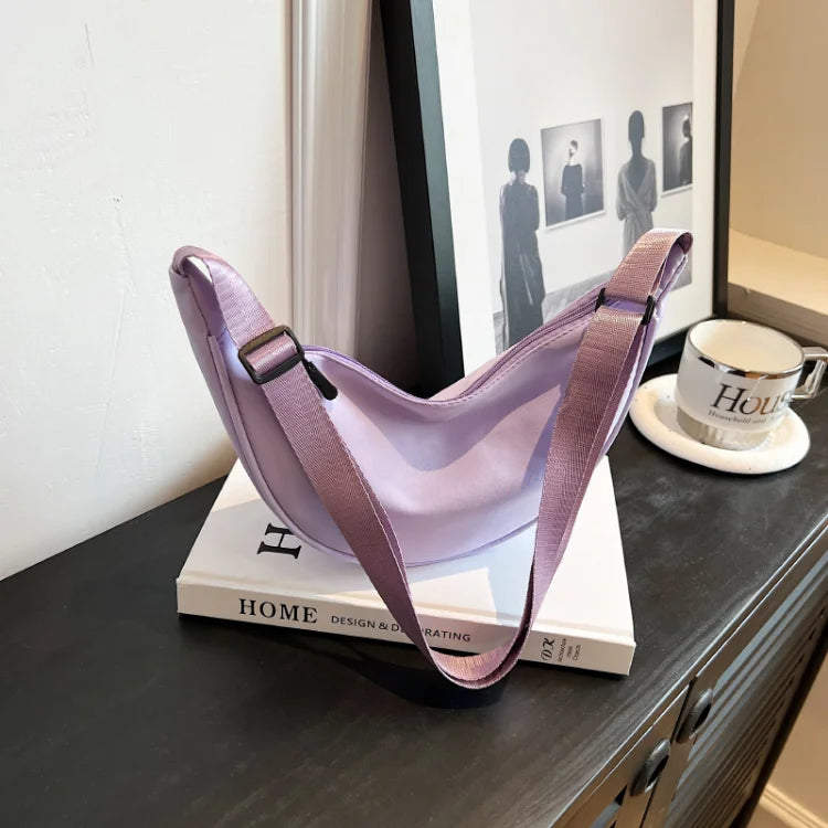 Simple Design Women's Messenger Bag Fashion Ladies Nylon Hobos Small Shoulder Bags Vintage Female Girls Purse Cloth Handbags