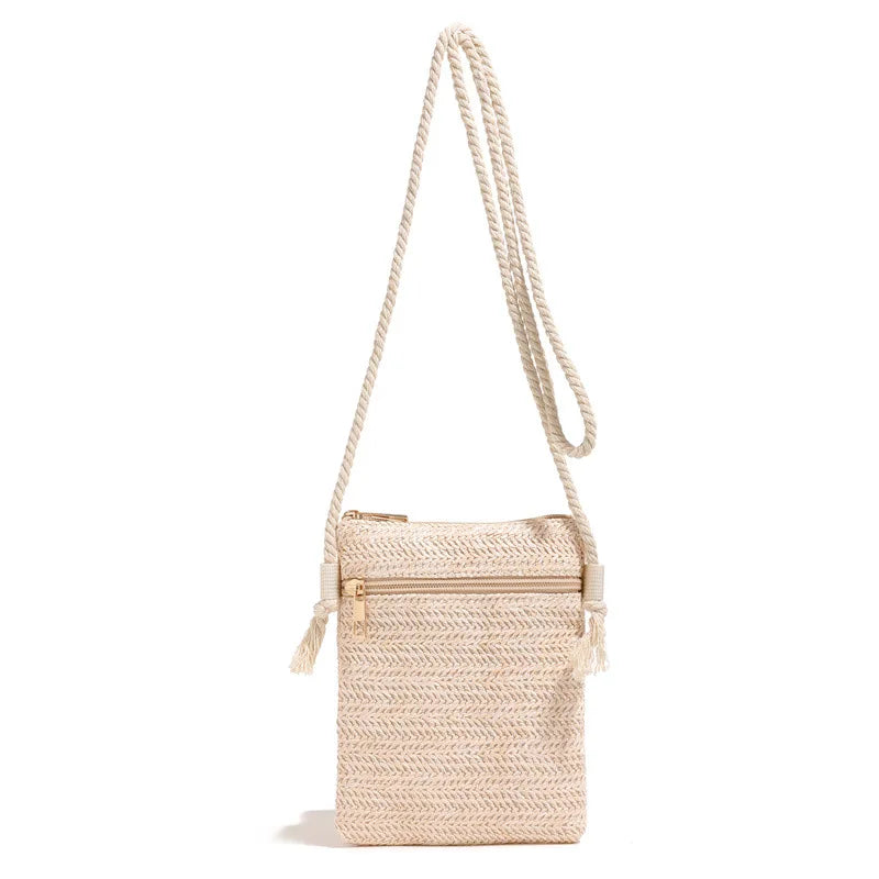 New Single Shoulder Crossbody Bag Mobile Phone Bag Beach Handbag Large Capacity Women Summer Crossbody Shoulder Bag
