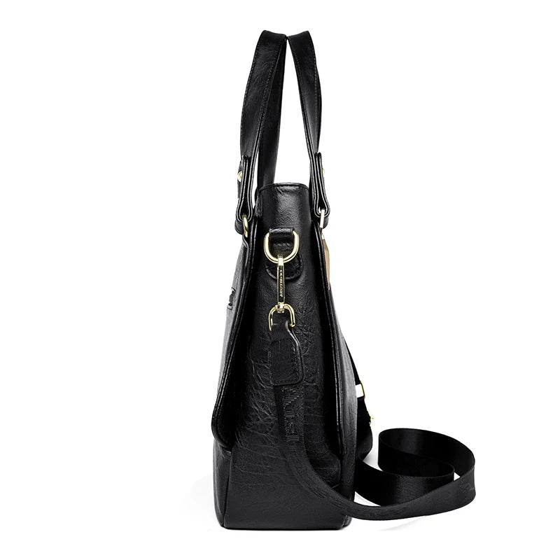 Genuine Soft Leather Shoulder Crossbody Tote Messenger Bag Large Capacity
