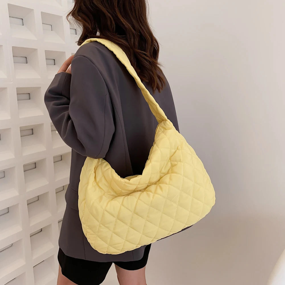 Fashion Women Winter Handbag Shoulder Bag Large Capacity Space Pad Cotton Crossbody Bag Tote Bags Ladies Quilted Shopper Bag
