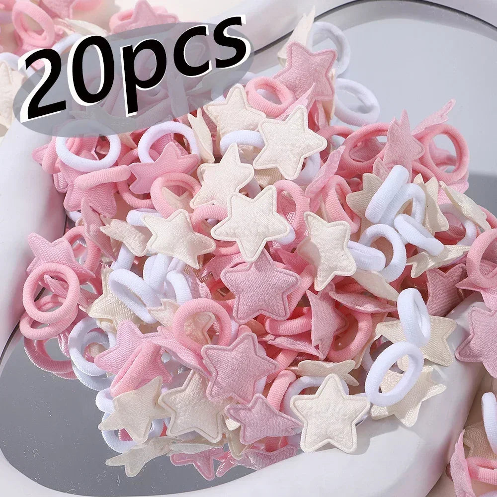 20pcs/set Love Star Children Hair Rubber Band