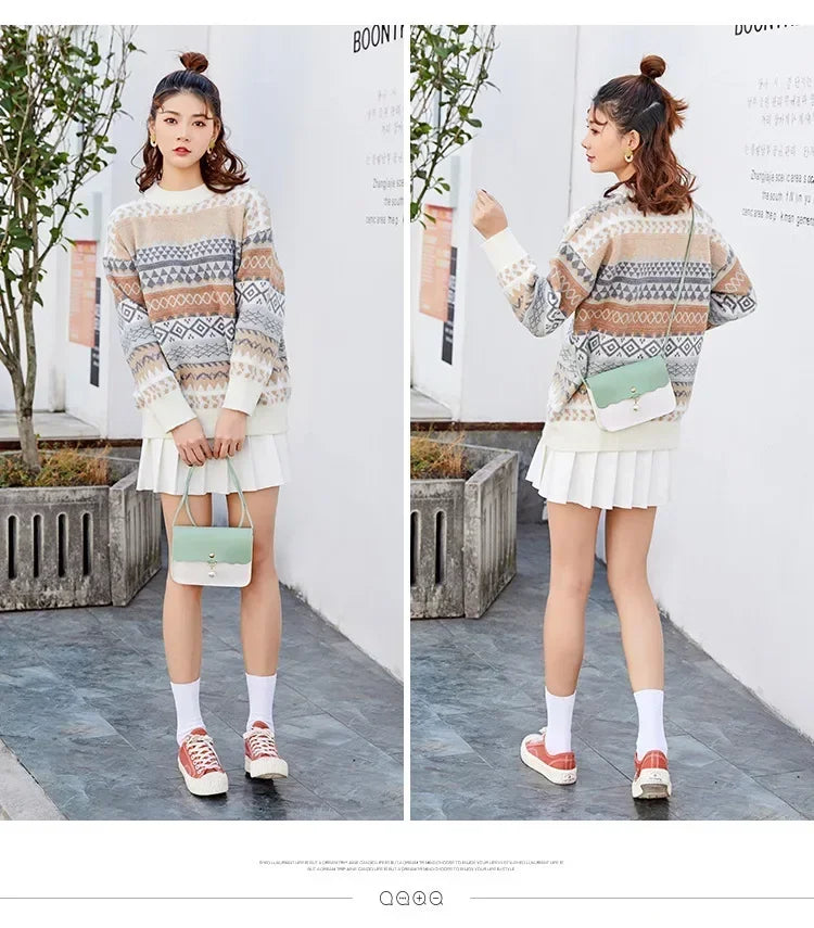 Women's PU Leather Shoulder Bag, Solid Color Messenger Purse with Pearl Pendant, Small Travel Handbag