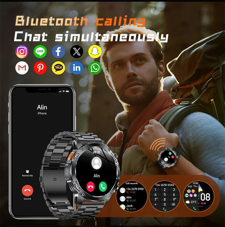 T-Rex 3 Military Grade Smart Watch IP68 Waterproof GPS/ Bluetooth