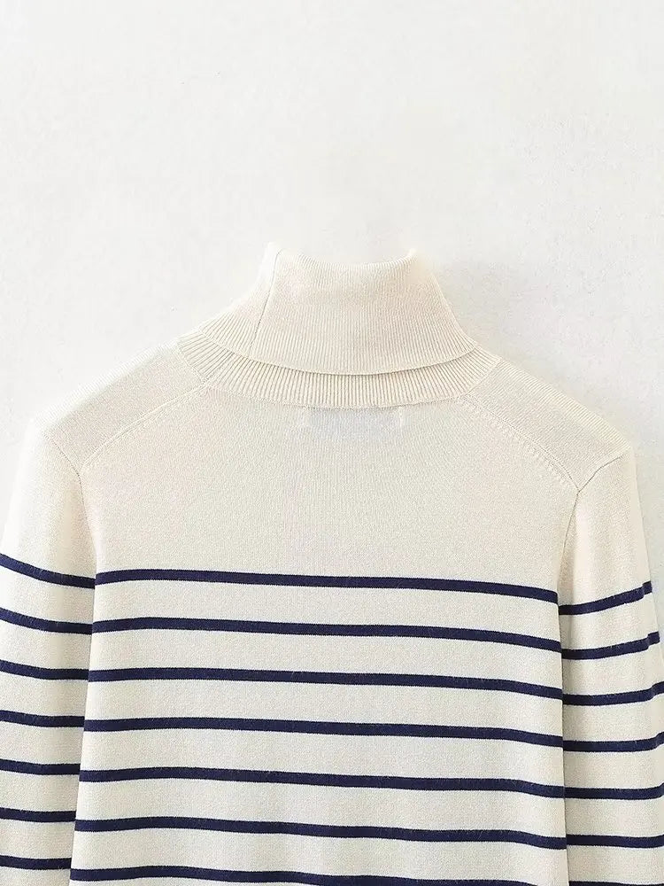 Women Long Sleeve Basic Turtleneck Knit Sweater Casual Pullover Knitwear
