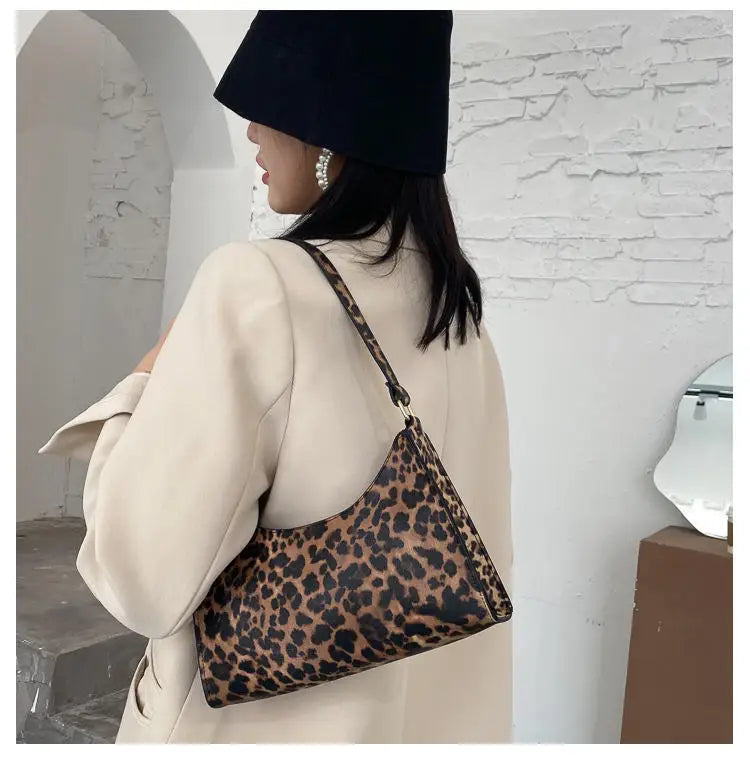 Fashion Zebra Print Women Luxury Handbag PU Simple Underarm Shoulder Bags Female Daily Design Totes Purse Pouch сумка багет