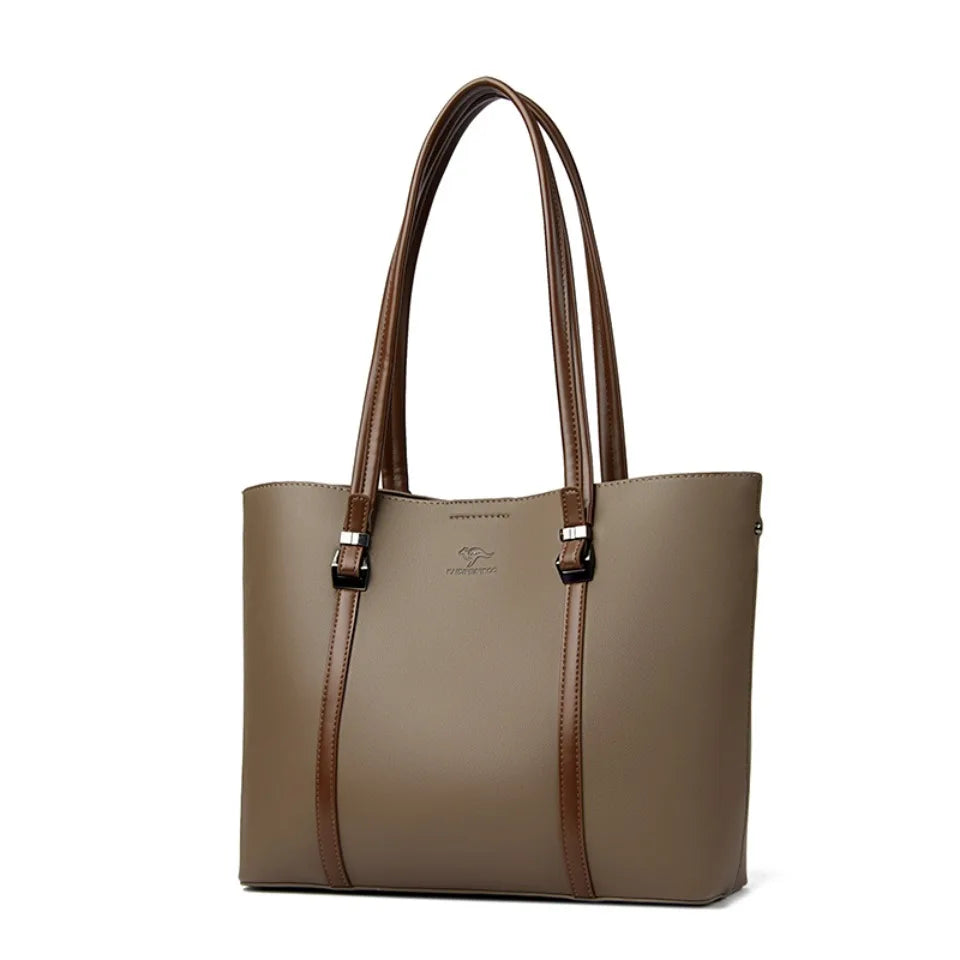 Shopping Bags for Daily Commuting Luxury Shoulder Bags High-End Pu Leather Handbags Caual Tote Hand Bags For Mother Sac New
