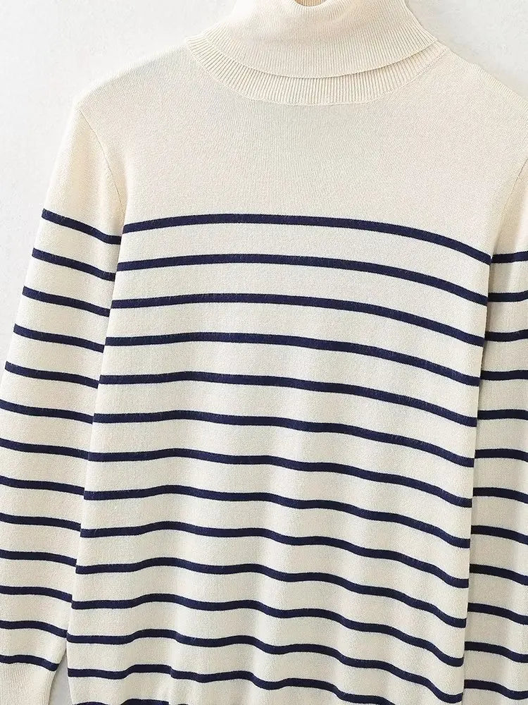 Women Long Sleeve Basic Turtleneck Knit Sweater Casual Pullover Knitwear