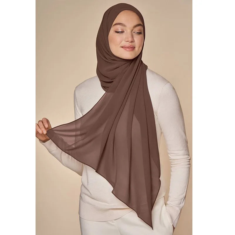 Chiffon Hijab Scarf Long Head Wrap