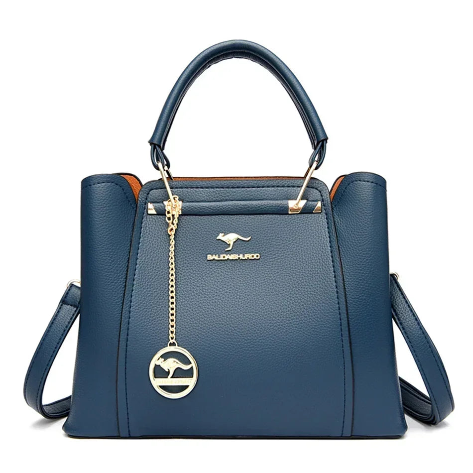 3 Layers Large Capacity Women Tote Bag Soft Leather Luxury Handbags Women Bags Designer Solid Color Crossbody Bag Hand Bags 2025