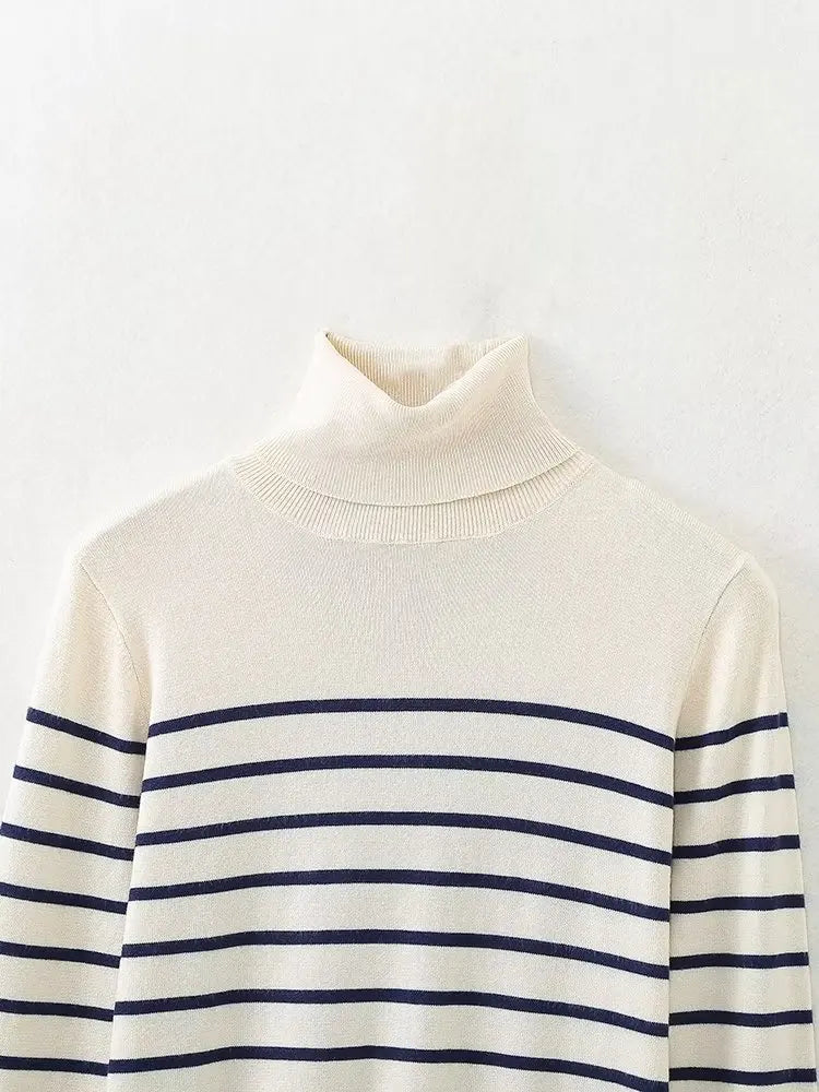 Women Long Sleeve Basic Turtleneck Knit Sweater Casual Pullover Knitwear